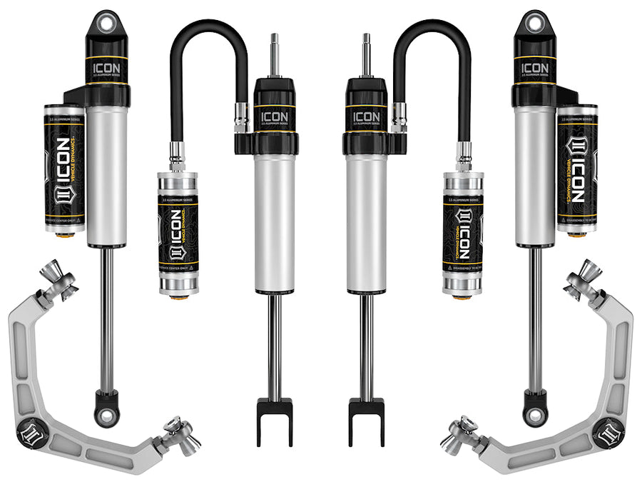 ICON 2020-2026 GM 2500/3500 HD, 0-2" Lift, Stage 2 Suspension System, Billet for Chevrolet Silverado