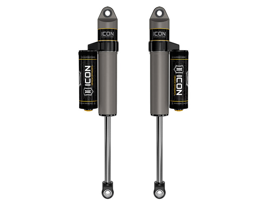 ICON 2009-2025 Ford F-150/2004-2008 Ford F-150 4WD, 0-1" Lift, Rear, V.S. 2.5 Aluminum Series Shock Absorbers, Piggyback Reservoir, Pair for Ford F-150