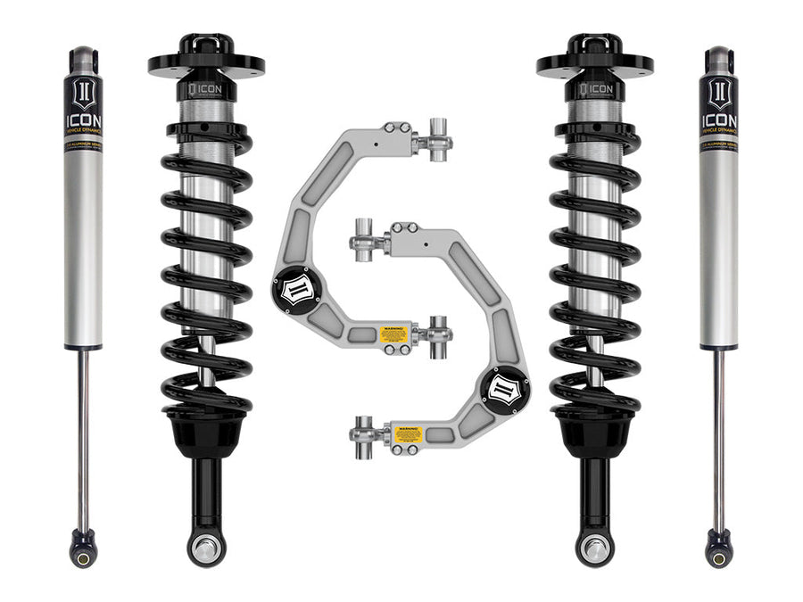 ICON 2021-2025 Ford F-150 4WD, 2.75-3.5" Lift, Stage 1 Suspension System, Billet for Ford F-150