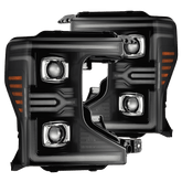 20-22 Ford Super Duty LUXX-Series LED Projector Headlights Black | AlphaRex