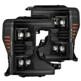 20-22 Ford Super Duty NOVA-Series LED Projector Headlights Alpha-Black | AlphaRex