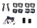 Low Profile Ditch Light Brackets Kit For 2016-2023 Toyota Tacoma
