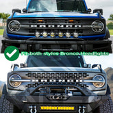 21-25 Ford Bronco / 22-25 Ford Bronco Raptor NOVA-Series LED Projector Headlights Alpha-black | AlphaRex