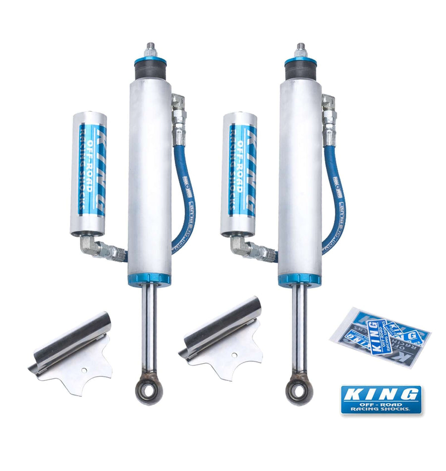 King Shocks 2.5 Performance w/ Remote Reservoir Shocks Front Pair for 2000-2010 Chevrolet Silverado 2500 HD 4WD w/0-2.5" lift for Chevrolet Silverado