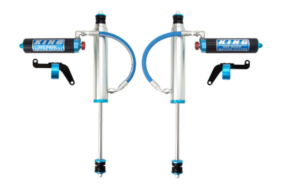King Shocks 2.5 Performance w/ Fin Piggyback Reservoir Adjustable Shocks Pair 25001-185A