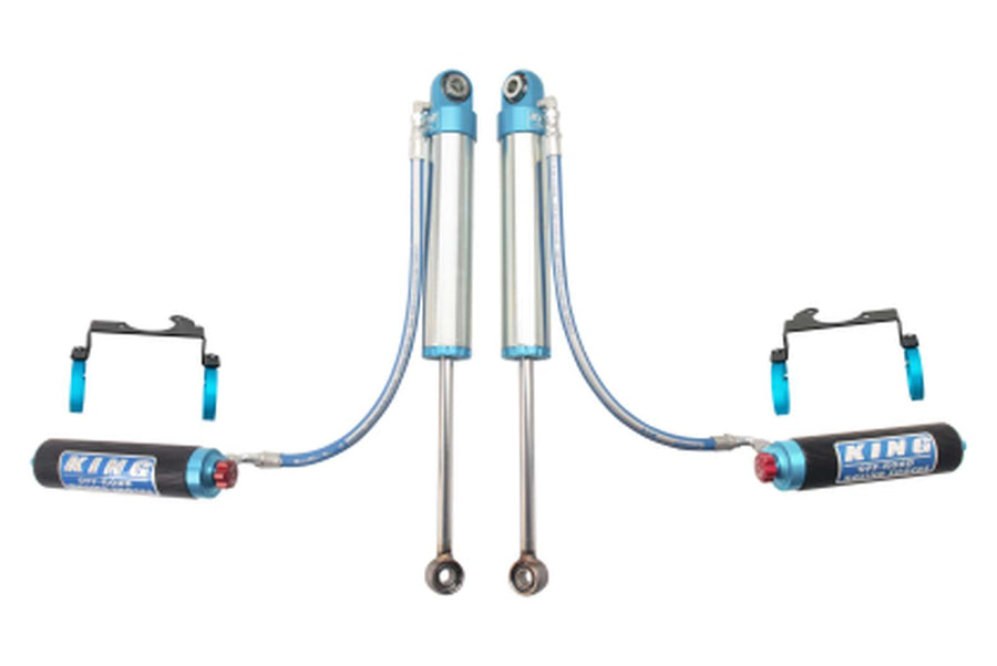 King Shocks 2.5 Performance w/ Fin Piggyback Reservoir Adjustable Shocks Pair 25001-186A