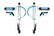 King Shocks 2.5 Performance w/ Fin Piggyback Reservoir Shocks Pair 25001-187