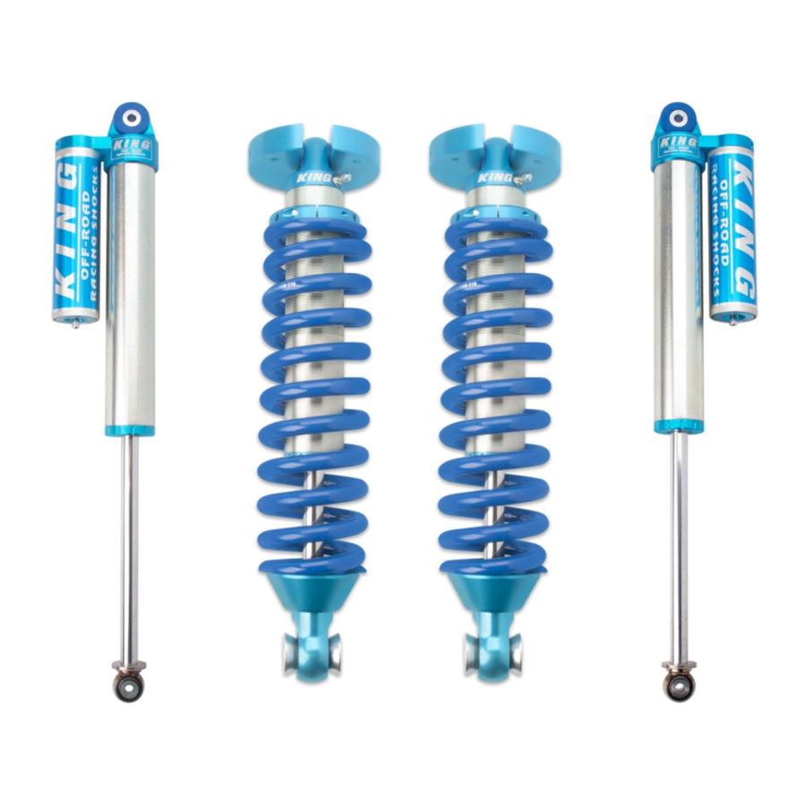 King Shocks 2.5 Performance Coilovers + Rear Reservoir Shocks Set for 2009-2013 Ford F150 RWD w/0-3" lift for Ford F-150