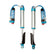 King Shocks 2.5 Performance w/ Remote Reservoir Shocks Front Pair for 2020-2024 Jeep Gladiator 4WD for Jeep Gladiator