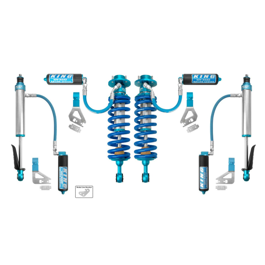 King Shocks 2.5 Performance Coilovers w/ Adjustable Remote Reservoir + Rear Adj Reservoir Shocks Set for 2022-2024 Toyota Tundra 4WD w/0-2.5" lift for Toyota Tundra