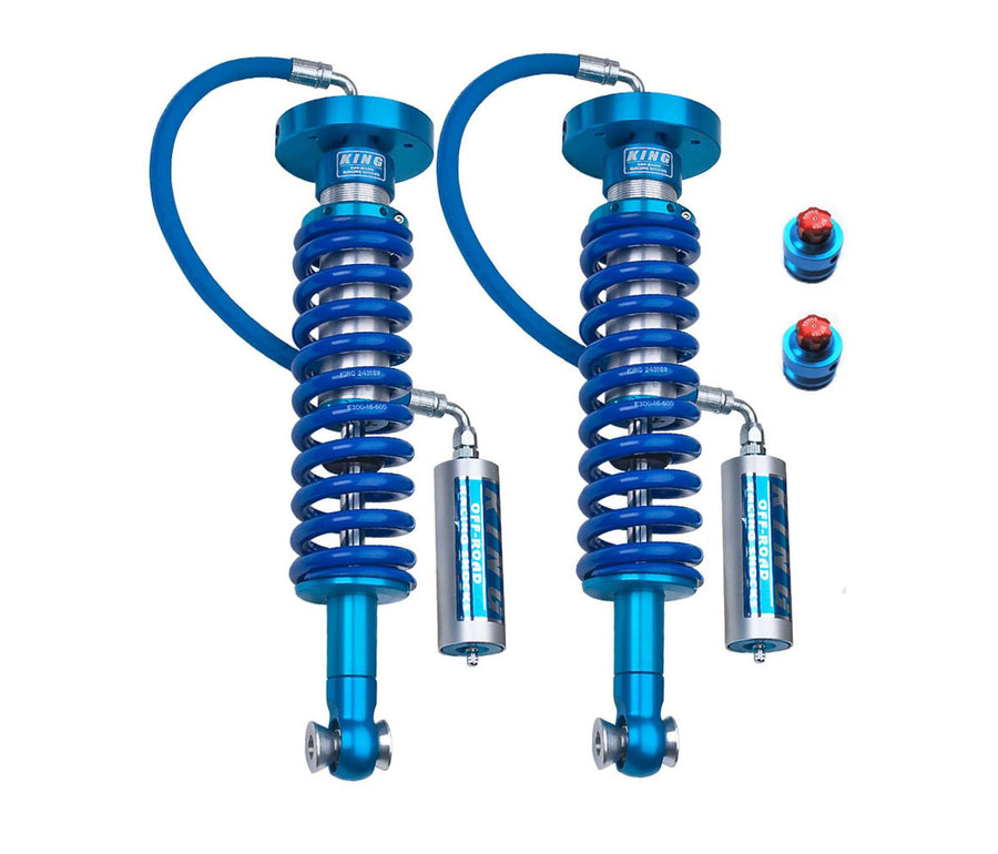 King Shocks 2.5 Performance Coilovers w/ Adjustable Remote Reservoir Front Pair for 2009-2014 Ford F150 4WD w/4-6" lift for Ford F-150