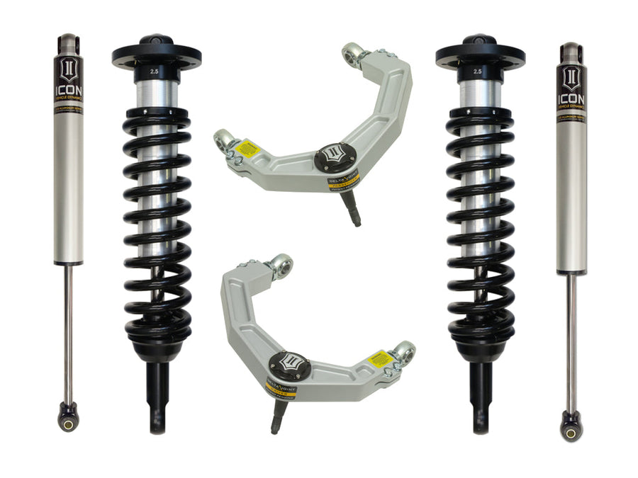 ICON 2009-2013 Ford F-150 4WD, 0-2.63" Lift, Stage 2 Suspension System, Billet for Ford F-150