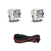 S1 White LED Auxiliary Light Pod Pair Wide Cornering Clear
