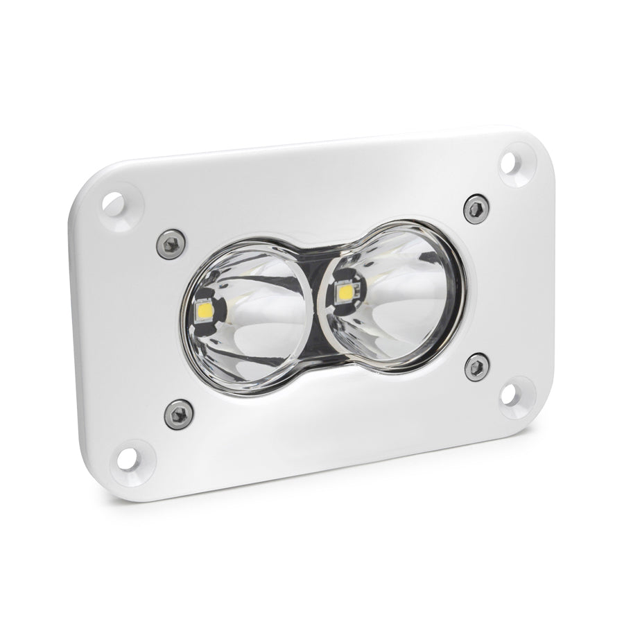 S2 Pro White Flush Mount LED Auxiliary Light Pod Spot Clear