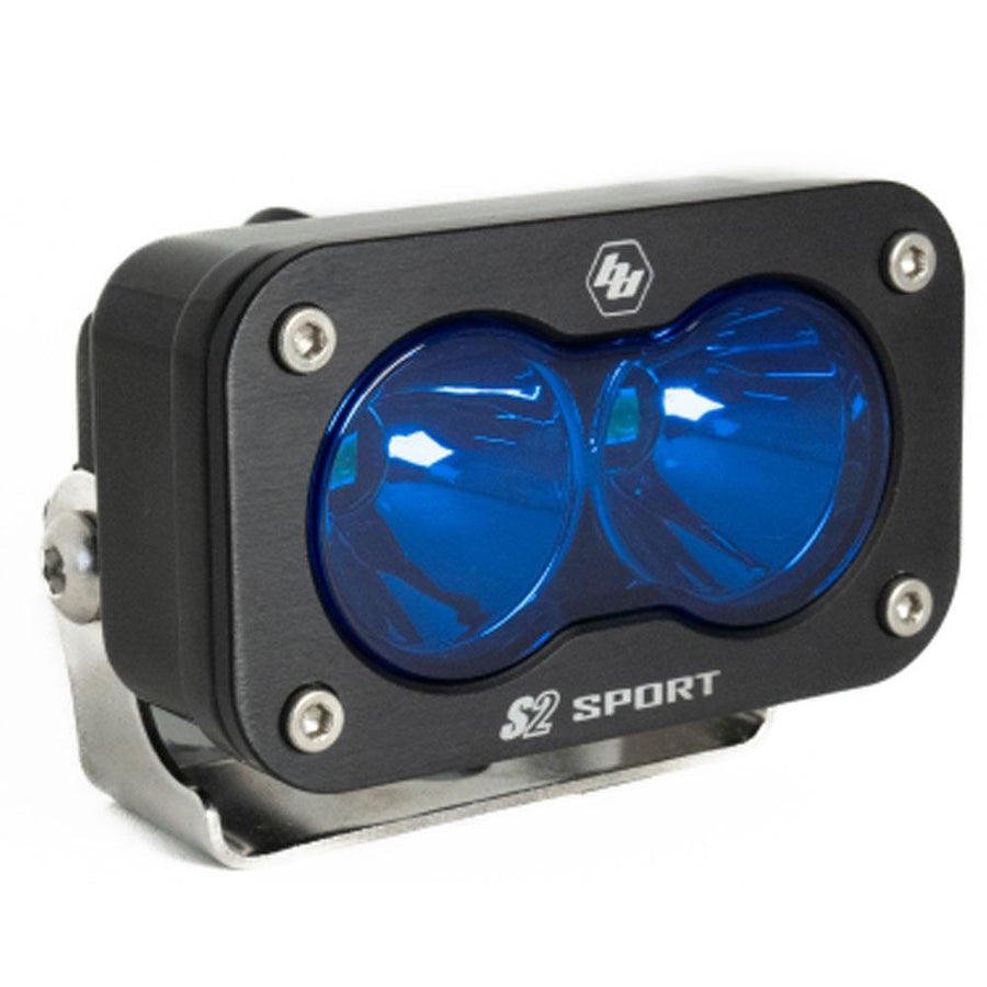 S2 Sport Black LED Auxiliary Light Pod Spot Blue