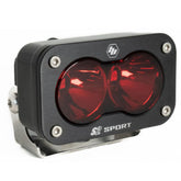 S2 Sport Black LED Auxiliary Light Pod Spot Red