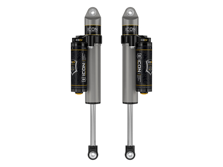 ICON 2023-2026 GMC Canyon/Chevrolet Colorado, 0-1” Lift, Rear, V.S. 2.5 Aluminum Series Shock Absorbers, Piggyback Reservoir w/ CDEV, Pair for Chevrolet Colorado