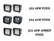 Bed Rail LED Pod Brackets Kit For Toyota Truck
