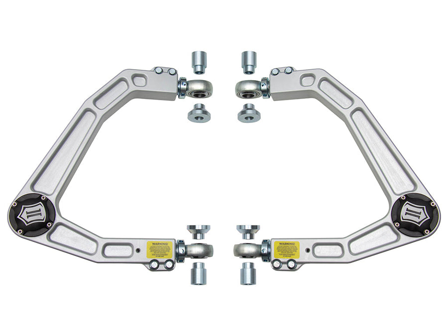 ICON 2019-2026 GM 1500/2021-2026 GM SUV, Front, Billet Upper Control Arm w/ Delta Joint, Kit for Chevrolet Silverado