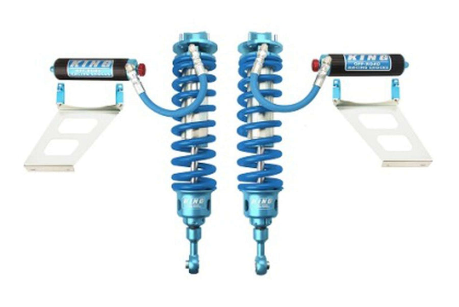 King Shocks 3.0 Performance Coilovers w/ Adjustable Remote Reservoir Front Pair for 2007-2021 Toyota Tundra 4WD w/UCA for Toyota Tundra