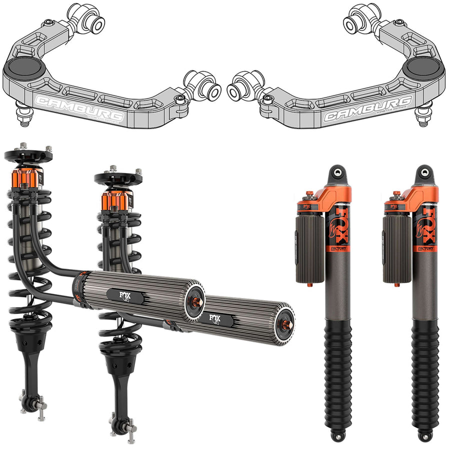 Camburg Engineering 4WD 2021-2024 Ford F-150 Excludes Raptor FOX 3.0 Factory DSC KINETIK Series Lift Kit CAM-110268-K for the Ford F-150, Ford Raptor