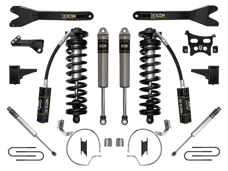 ICON 2023-2025 Ford F-250/F-350 Super Duty 4WD, 4-5.5" Lift, Stage 3 Coilover Conversion System w/ Radius Arms for Ford Super Duty