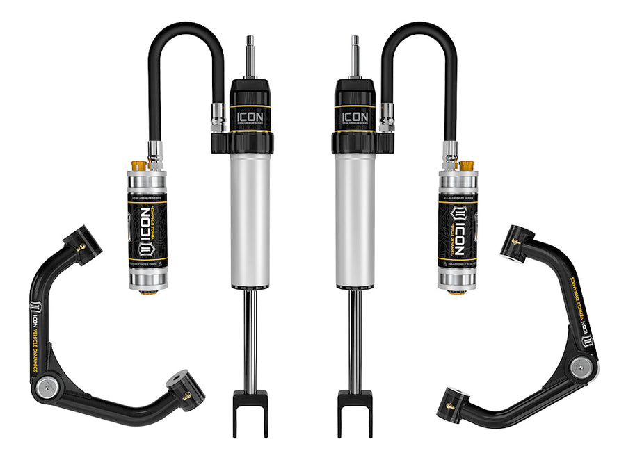 ICON 2020-2026 GM 2500/3500 HD, 0-2” Lift, V.S. 2.5 Aluminum Series Shock System, Remote Reservoir w/ CDCV, Tubular for Chevrolet Silverado