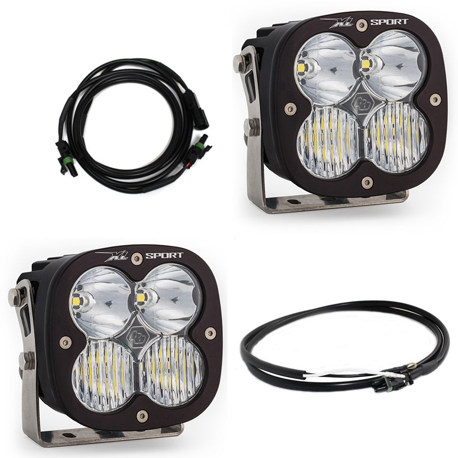 Jeep JL/JT XL Sport Bumper Light Kit - Jeep 2020-2026 Gladiator; 2018-2026 Wrangler JL; NOTE: w/ OE Steel Bumper Driving/Combo Clear