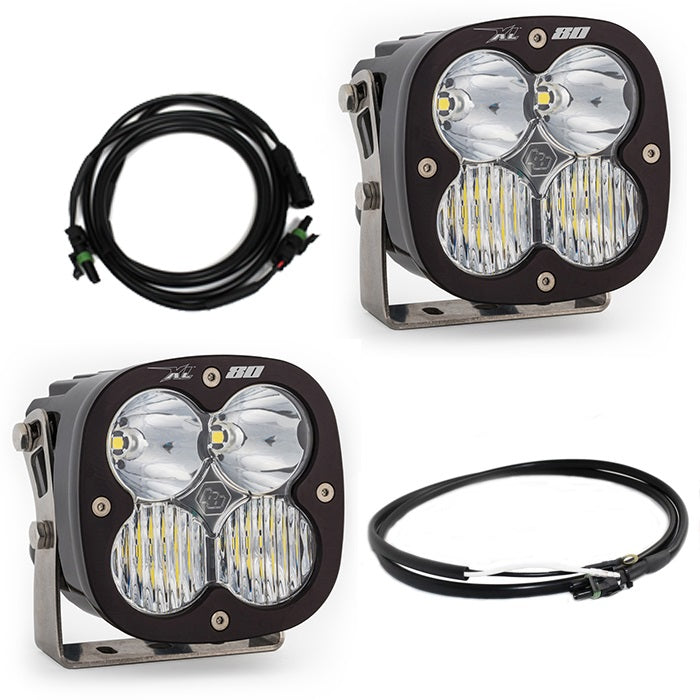Jeep JL/JT XL80 Bumper Light Kit - Jeep 2020-2026 Gladiator; 2018-2026 Wrangler JL; NOTE: w/ OE Steel Bumper Driving/Combo Clear