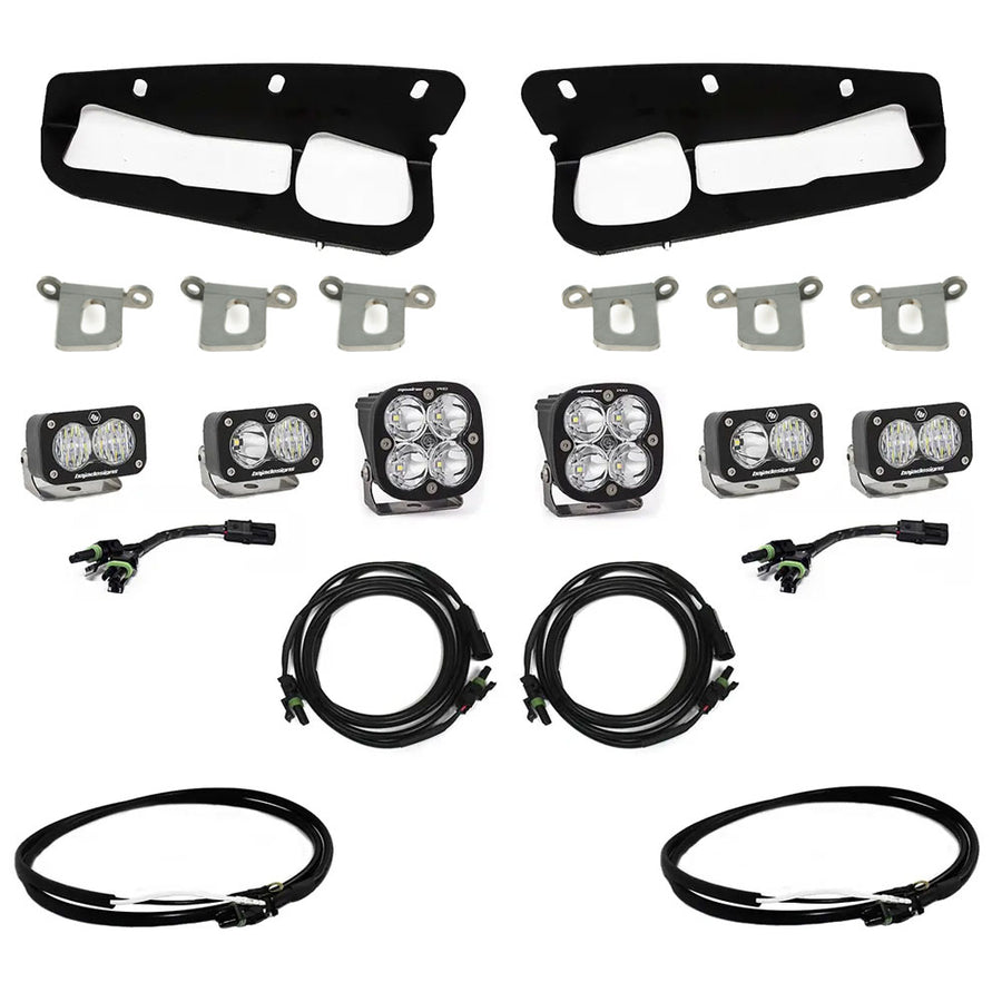 Ford Squadron Pro/Dual S2 Sport Steel Bumper Fog Pocket Light Kit - Ford 2021-2026 Bronco; 2022-2026 Bronco Raptor; NOTE: w/ OE Steel Bumper Multi-Pattern Clear