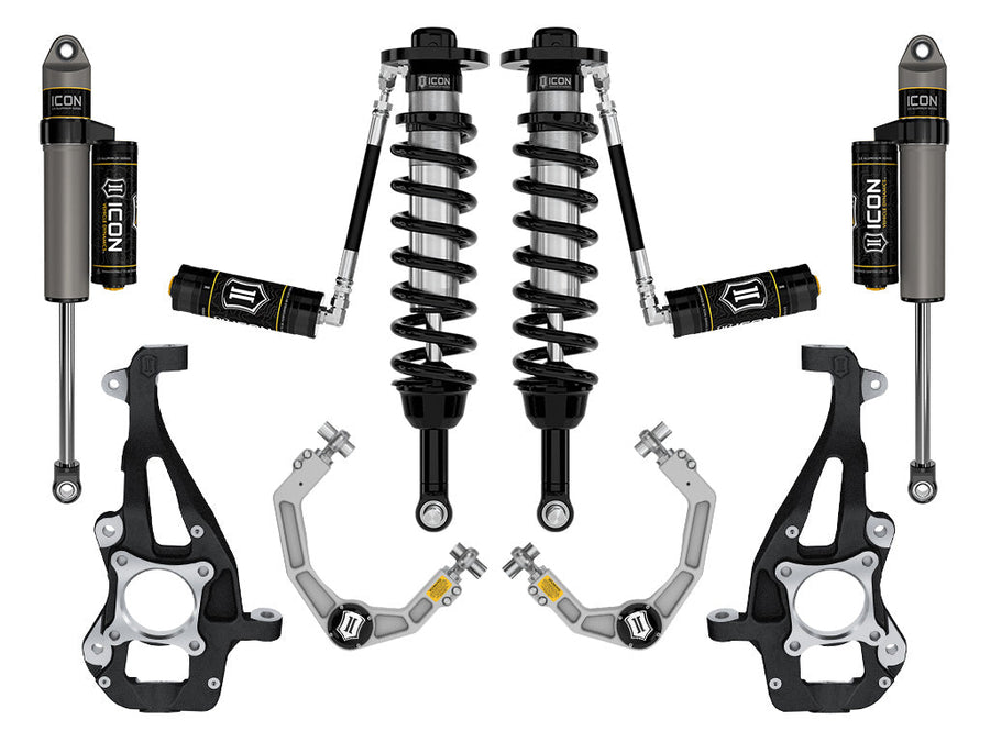 ICON 2021-2025 Ford F-150 4WD, 3.5-4.5" Lift, Stage 3 Suspension System, Billet for Ford F-150