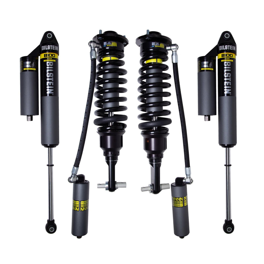 Bilstein B8 8112 ZoneControl CR Coilovers & Rear 8100 Shocks w/ Reservoir Set for 2015-2025 Ford F150 4WD w/1.6-2.5" lift for Ford F-150