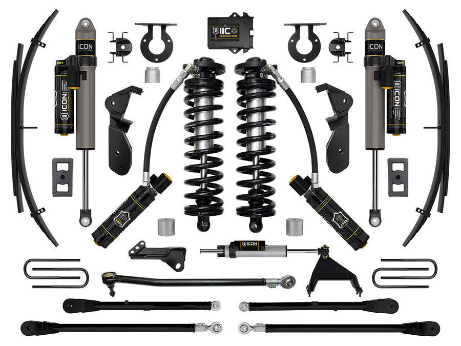 ICON 2023-2025 Ford F-250/F-350 Super Duty 4WD, 2.5-3" Lift, Stage 6 Coilover Conversion System with 4-Link and Expansion Packs for Ford Super Duty