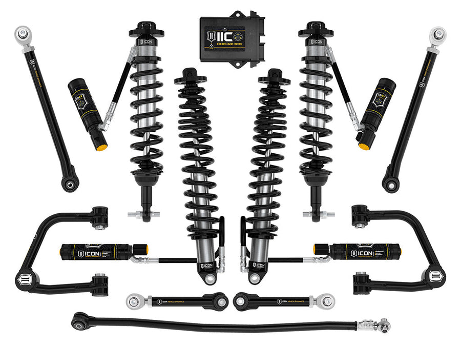 ICON 2021-2026 Ford Bronco, Non-Sasquatch, 3-4" Lift, Stage 8 Suspension System, Tubular, Heavy Rate Rear Springs for Ford Bronco
