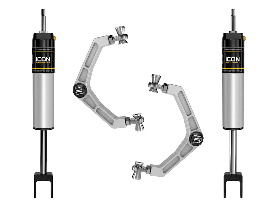 ICON 2020-2026 GM 2500/3500 HD, 0-2” Lift, V.S. 2.5 Aluminum Series Shock System, Internal Reservoir, Billet for Chevrolet Silverado