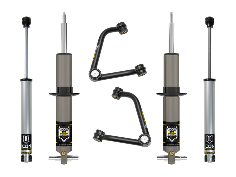 ICON 2019-2026 Chevrolet Silverado 1500/GMC Sierra 1500, 2.375-3.75" Lift, Stage 2 EXP Suspension System, Tubular for Chevrolet Silverado