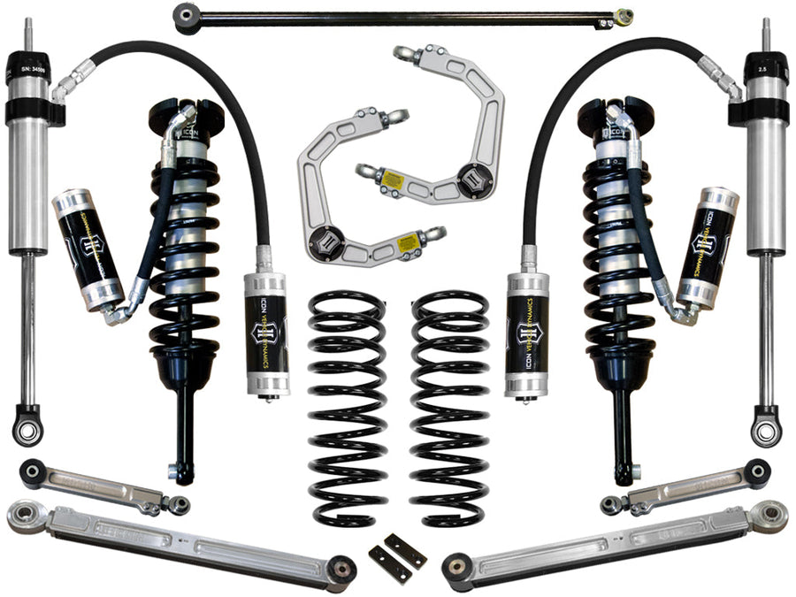 ICON 2010-2024 Toyota 4Runner/2010-2014 Toyota FJ Cruiser, 0-3.5" Lift Stage 6 Suspension System, Billet UCA for Toyota 4Runner