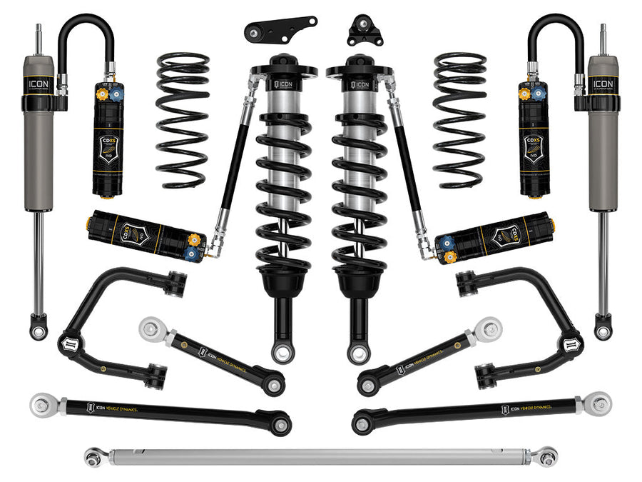 ICON 2024-2025 Toyota Tacoma 1.25-3" Lift, Stage 12 Suspension System, Tubular, Overland Rear Springs for Toyota Tacoma