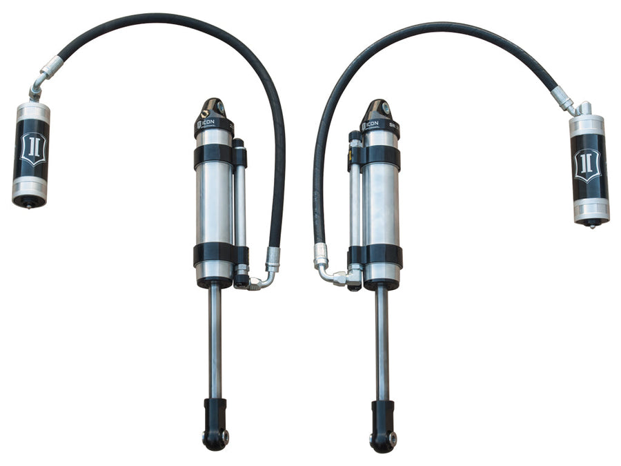 ICON 2005-2023 Toyota Tacoma/2003-2024 4Runner/2007-2014 FJ Cruiser/2003-2009 Lexus GX470, Front, V.S. 2.5 Aluminum Series Shock Absorbers, S2 Secondary Shocks, Omega Bypass Remote Reservoir, Pair for Toyota Tacoma