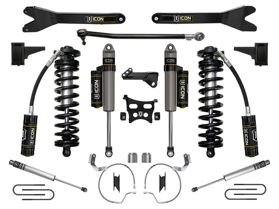 ICON 2023-2025 Ford F-250/F-350 Super Duty 4WD, 4-5.5" Lift, Stage 4 Coilover Conversion System w/ Radius Arms for Ford Super Duty