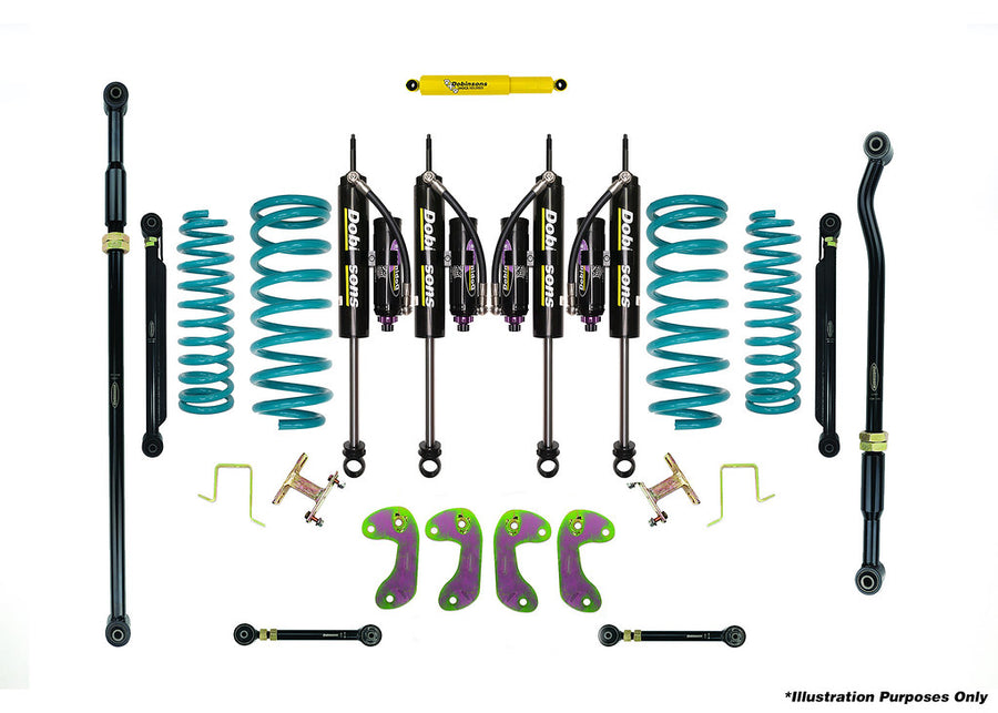 Dobinsons 3.0-4.0″ MRR 3-way Adjustable Flexi-Series Long Travel Lift Kit for Toyota Land Cruiser 80 Series for Toyota Land Cruiser 80