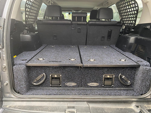 Dobinsons Rear Dual Roller Drawer System for Lexus GX460 2010-2021 with Fridge Slide with rear A/C system for Lexus GX460