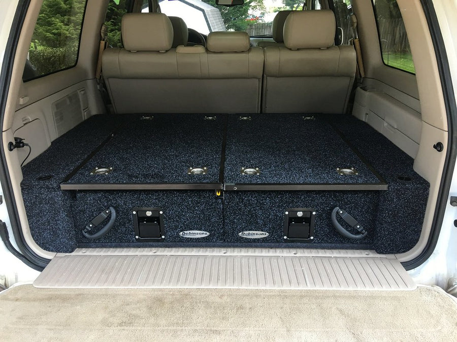 Dobinsons Rear Dual Roller Drawer System for Toyota Land Cruiser 100 Series / Lexus LX470 without rear AC with Fridge Slide for Toyota Land Cruiser 100