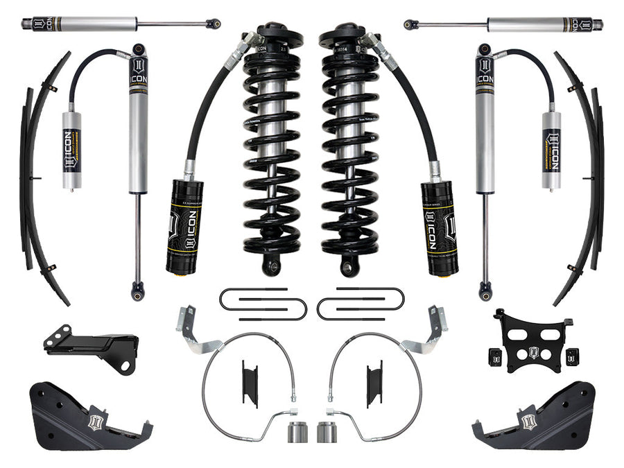ICON 2023-2025 Ford F-250/F-350 Super Duty 4WD, 4-5.5" Lift, Stage 2 Coilover Conversion System w/ Expansion Packs for Ford Super Duty