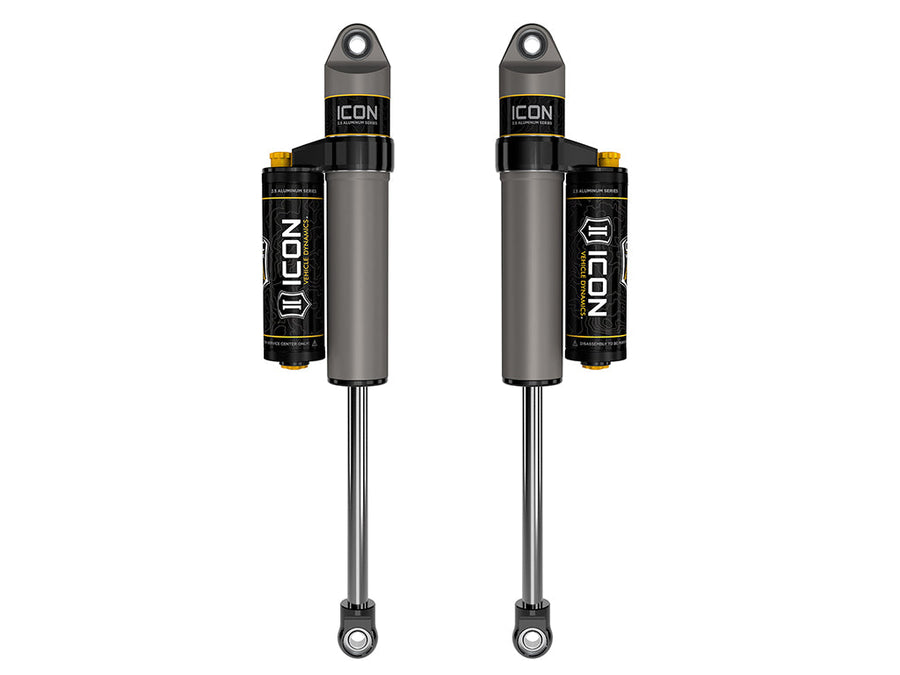 ICON 2021-2025 Ford F-150 4WD/F-150 Tremor, 0-2" Lift, Rear, V.S. 2.5 Aluminum Series Shock Absorbers, Piggyback Reservoir w/ CDCV, Pair for Ford F-150