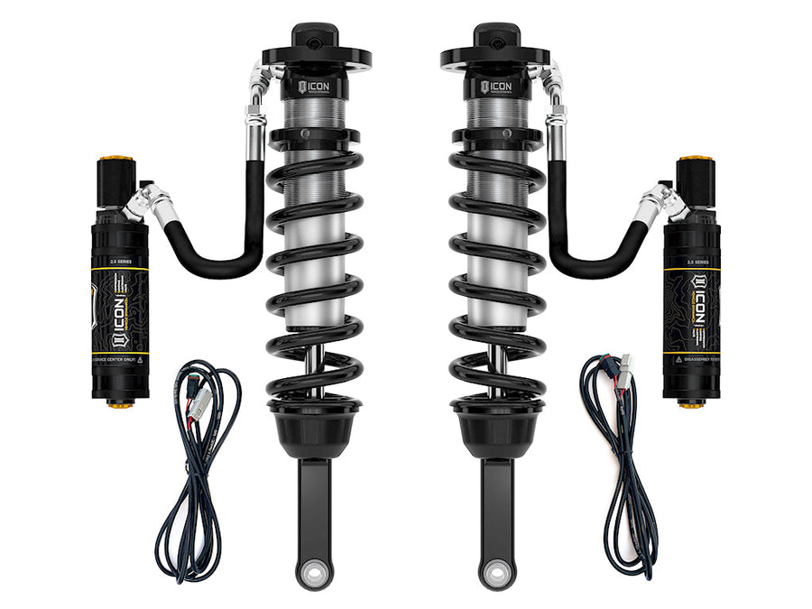 ICON 2005-2023 Toyota Tacoma, 0-3.5"/0-2.75" Lift, Front, V.S. 2.5 Series Coilover Kit, Extended Travel, Remote Reservoir w/ CDEV, Pair for Toyota Tacoma
