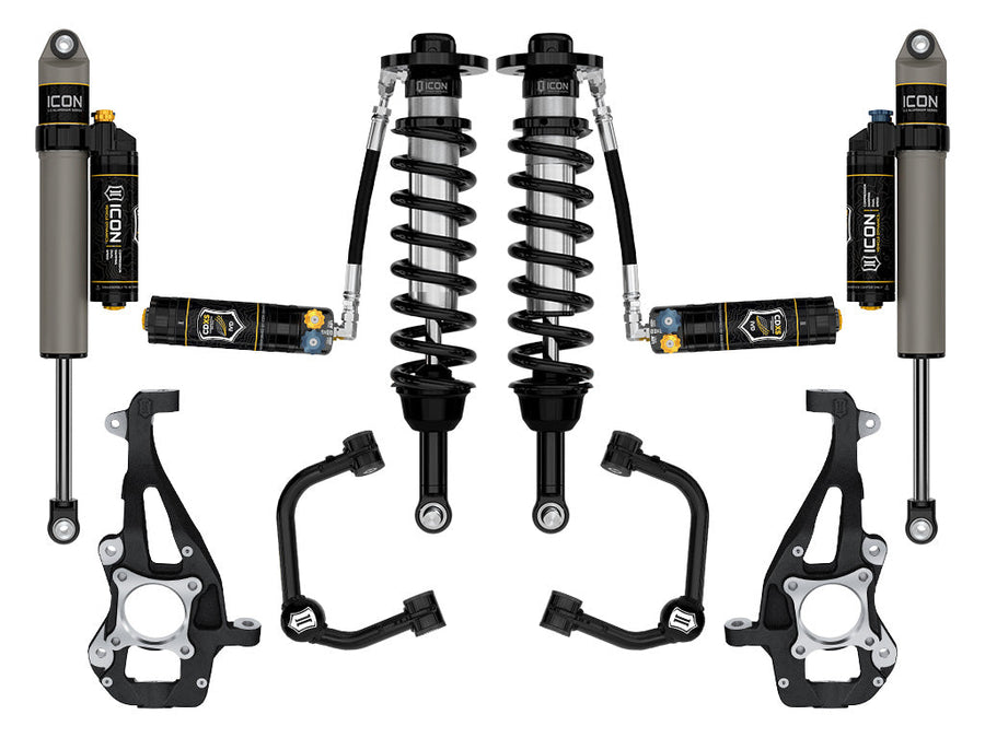 ICON 2021-2025 Ford F-150 4WD, 3.5-4.5" Lift, Stage 4 Suspension System, Tubular, CDXS for Ford F-150
