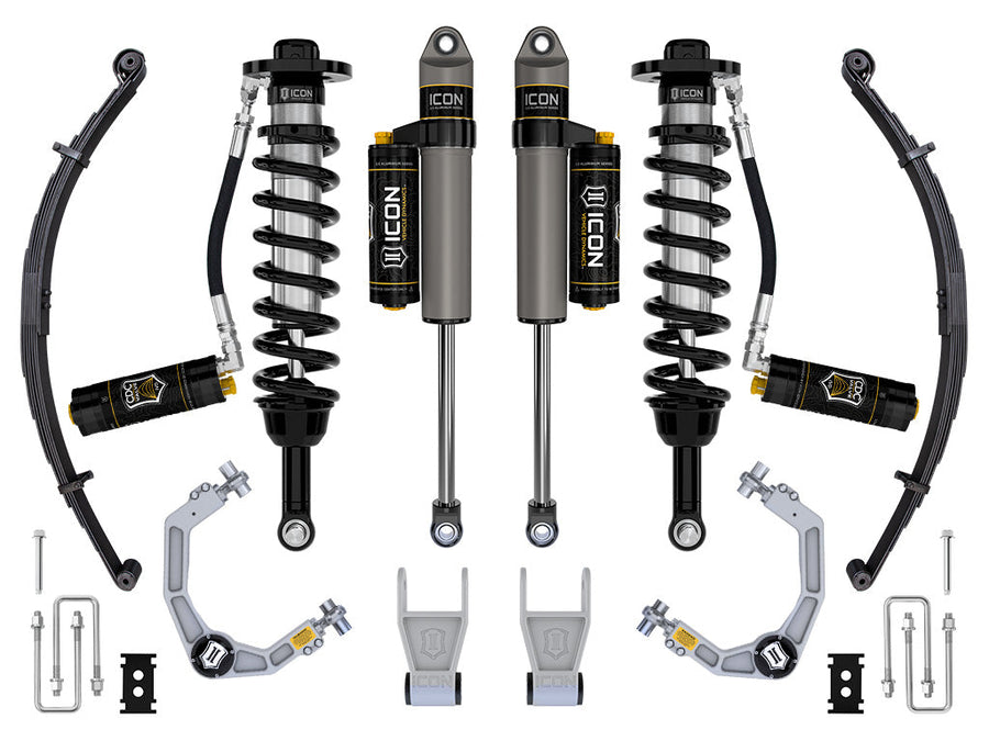 ICON 2021-2025 Ford F-150 Tremor, 2.5-3" Lift, Stage 4 Suspension System, Billet, CDCV, w/ Leaf Packs for Ford F-150
