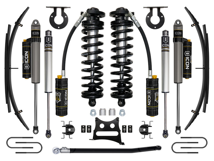 ICON 08-10 Ford F250/F350, 2.5-3" Lift, Stage 4 Coilover System w/ Leaf Springs for Ford Super Duty