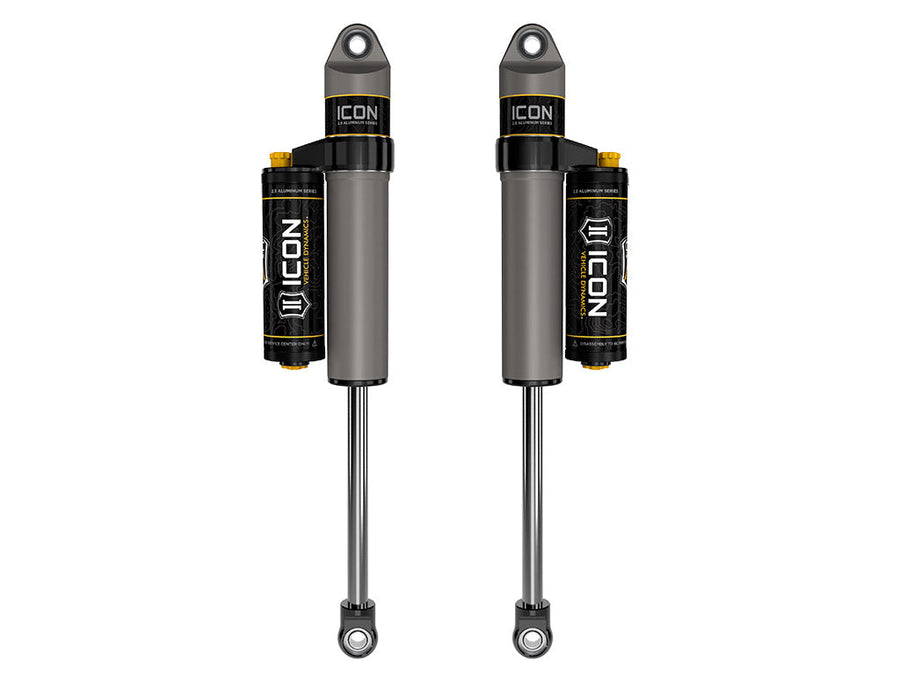 ICON 2009-2025 Ford F-150/2004-2008 Ford F-150 4WD, 0-1" Lift, Rear, V.S. 2.5 Aluminum Series Shock Absorbers, Piggyback Reservoir w/ CDCV, Pair for Ford F-150